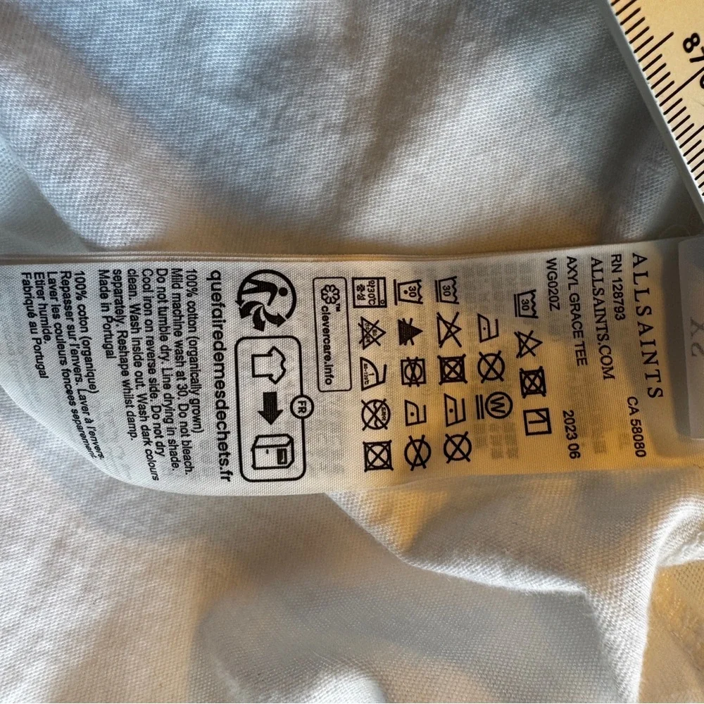 All Saints Classic White Tee - Picture 7 of 8